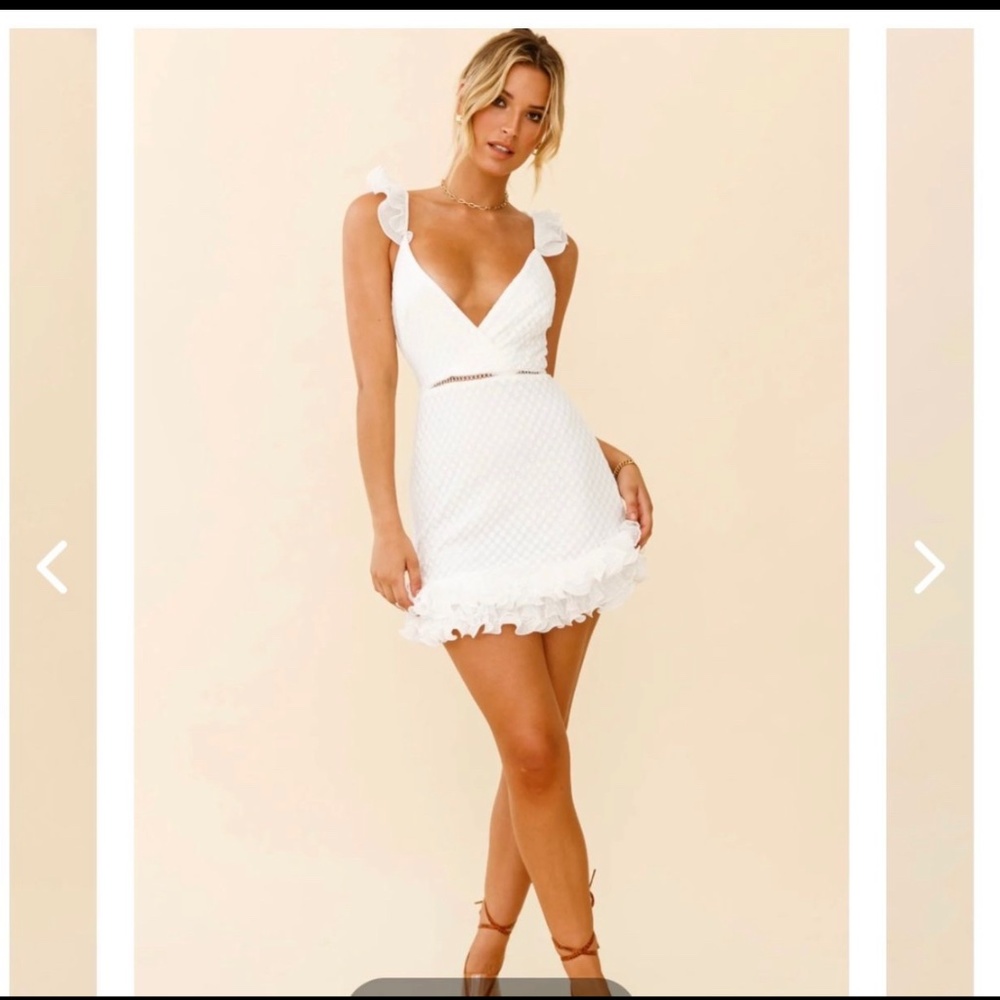 Selfie Leslie White Hem Dress